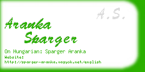 aranka sparger business card